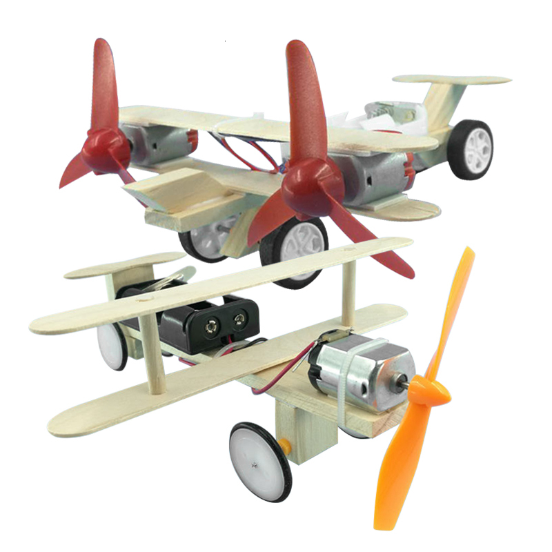 Wooden DIY Electric Power Airplane Model Kit Kiddo Boom