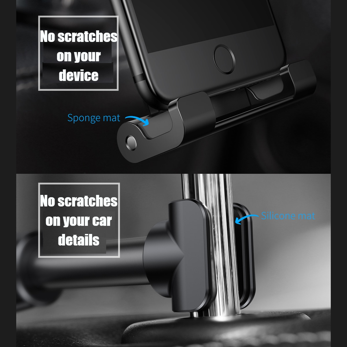 Baseus Car Back Seat Headrest Holder for 4.7-12.9inch Pad Car Phone Holder Backseat Mount for Pad Tablet PC Auto Headrest Holder